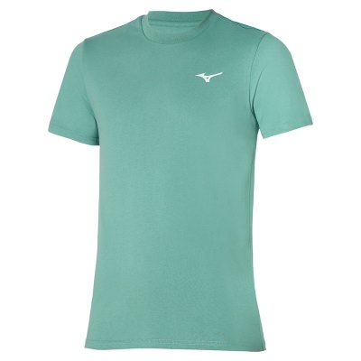 Camisa Mizuno Tee Hombre Verdes Azules - Chile M629UKAYFV